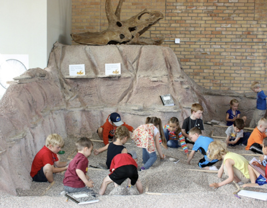 External research to inspire the next concept for our project prototype. A fossil dig pit commonly seen at prehistoric museums.